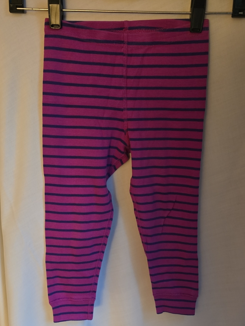 Hanna Andersson Pink and Purple Striped Kids Leggings